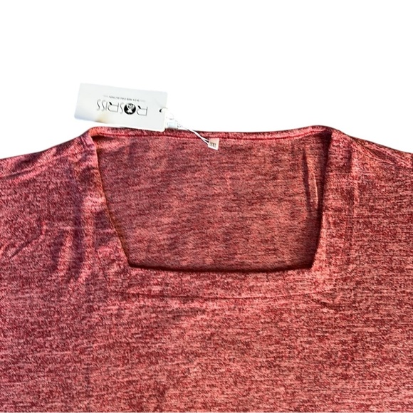 ROSRIS Casual Square Neck Sweater Long Sleeve Lightweight Knit Pullover 3XL NWT - Picture 5 of 13